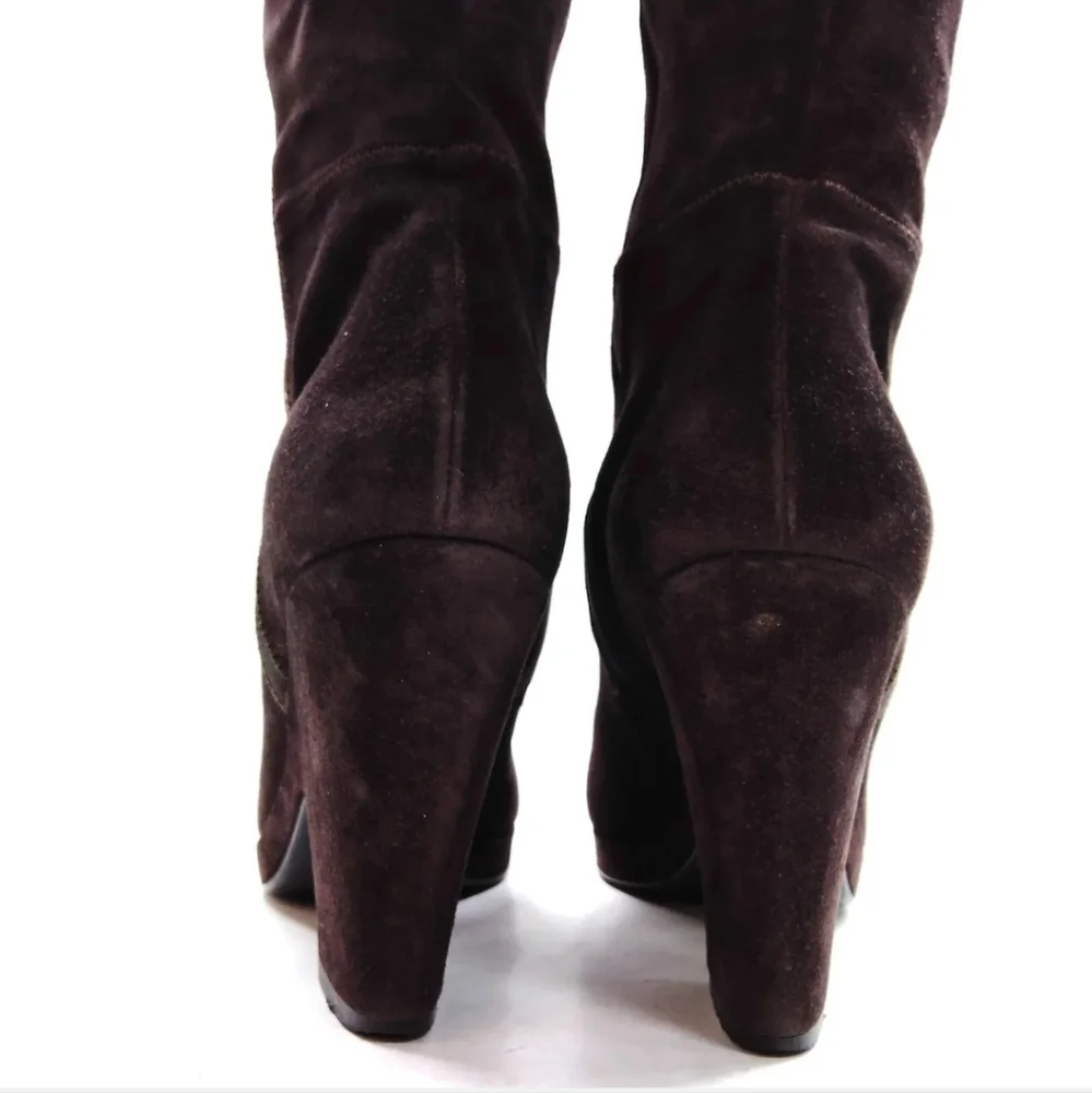 Prada Boots Women Brown Suede